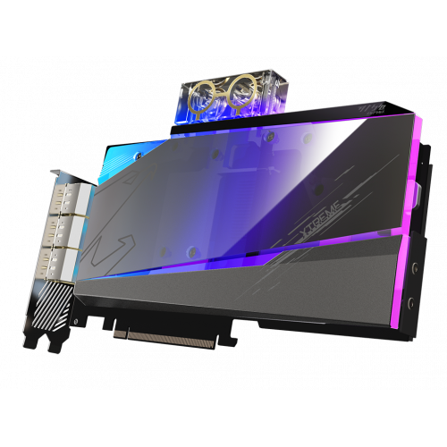 Продать Видеокарта Gigabyte AORUS GeForce RTX 3080 XTREME WATERFORCE WB 12288MB (GV-N3080AORUSX WB-12GD) по Trade-In интернет-магазине Телемарт - Киев, Днепр, Украина фото
