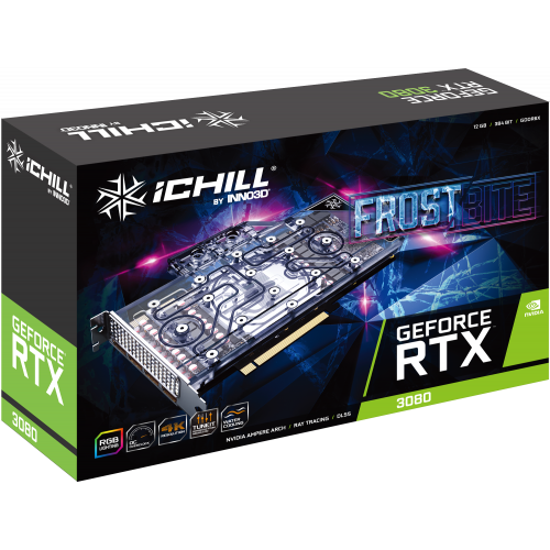 Продати Відеокарта Inno3D GeForce RTX 3080 ICHILL FROSTBITE 12288MB (C3080-126XX-1810FBH) LHR за Trade-In у інтернет-магазині Телемарт - Київ, Дніпро, Україна фото