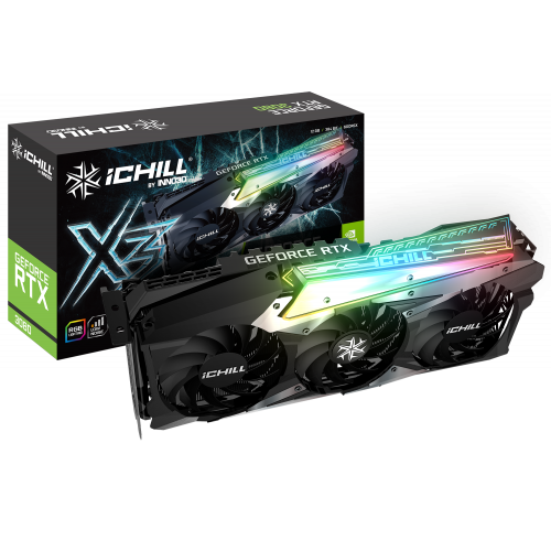 Продать Видеокарта Inno3D GeForce RTX 3080 ICHILL X3 12288MB (C30803-126XX-1810VA37H) LHR по Trade-In интернет-магазине Телемарт - Киев, Днепр, Украина фото