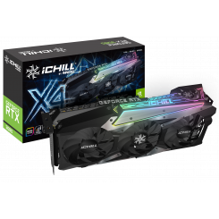 Видеокарта Inno3D GeForce RTX 3080 ICHILL X4 12288MB (C30804-126XX-1810VA36H) LHR