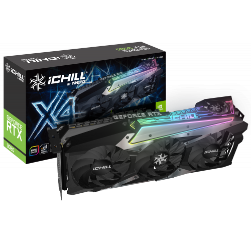 Продати Відеокарта Inno3D GeForce RTX 3080 ICHILL X4 12288MB (C30804-126XX-1810VA36H) LHR за Trade-In у інтернет-магазині Телемарт - Київ, Дніпро, Україна фото