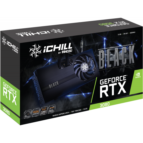 Продати Відеокарта Inno3D GeForce RTX 3080 ICHILL BLACK 12288MB (C3080B-126XX-1810003H) LHR за Trade-In у інтернет-магазині Телемарт - Київ, Дніпро, Україна фото