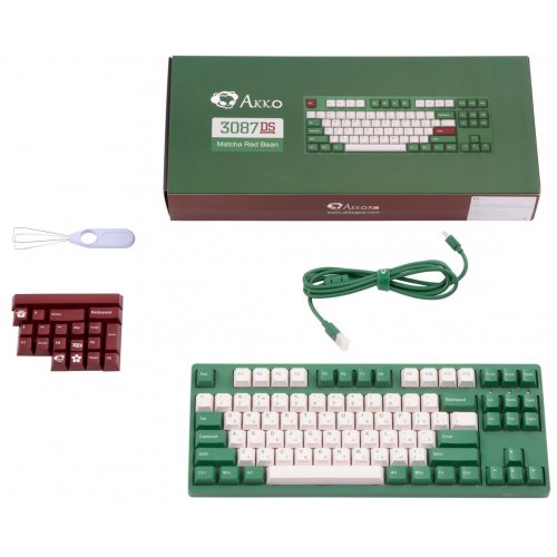 Photo Keyboard AKKO 3087 Matcha Red Bean Cherry MX Red (A3087_MA_CR) Green
