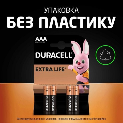 Батарейки Duracell AAA (LR03) MN2400 2 шт. (5007819/5010171) купити в Україні | Telemart фото