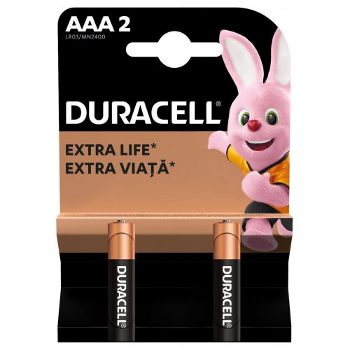 Батарейки Duracell AAA (LR03) MN2400 2 шт. (5007819/5010171) купить в Украине: Киев, Днепр, Харьков, Одесса  | Низкая цена, отзывы, характеристики от TELEMART фото