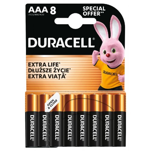 Фото Батарейки Duracell ААА (LR03) MN2400 8 шт. (5005969)