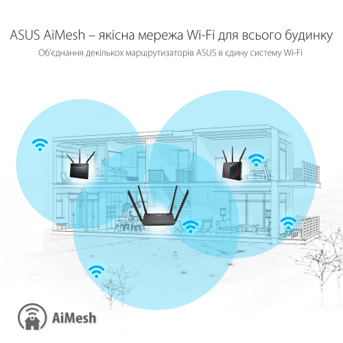 Купить Wi-Fi роутер Asus RT-AX1800U - цена в Харькове, Киеве, Днепре, Одессе
в интернет-магазине Telemart фото
