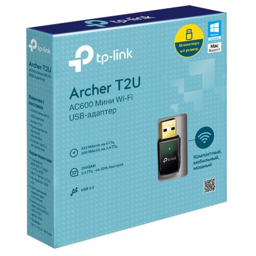 Купить Wi-Fi адаптер TP-LINK Archer T2U - цена в Харькове, Киеве, Днепре, Одессе
в интернет-магазине Telemart фото