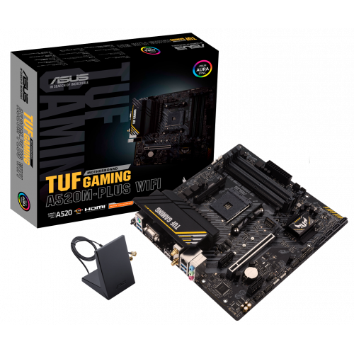 Photo Motherboard Asus TUF GAMING A520M-PLUS (WI-FI) (sAM4, A520)