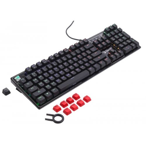 Фото Клавиатура A4Tech Bloody B750N Light Strike Green Switch Black