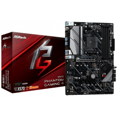 Уценка Материнська плата AsRock X570 Phantom Gaming 4 (sAM4, AMD X570) (Следы монтажа)