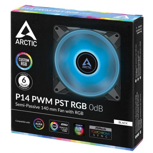 Продати Кулер для корпуса Arctic P14 PWM PST RGB 0dB (ACFAN00238A) Black за Trade-In у інтернет-магазині Телемарт - Київ, Дніпро, Україна фото
