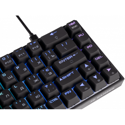 Photo Keyboard 2E Gaming KG370 RGB Gateron Blue Switch (2E-KG370UBK-BL) Black