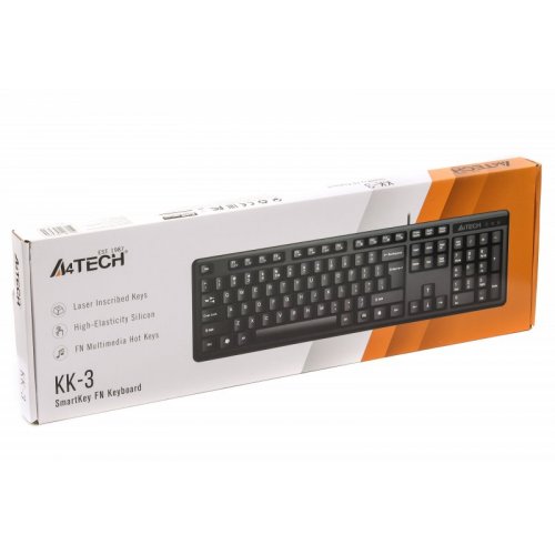 Купить Клавиатура A4Tech KK-3 Black - цена в Харькове, Киеве, Днепре, Одессе
в интернет-магазине Telemart фото