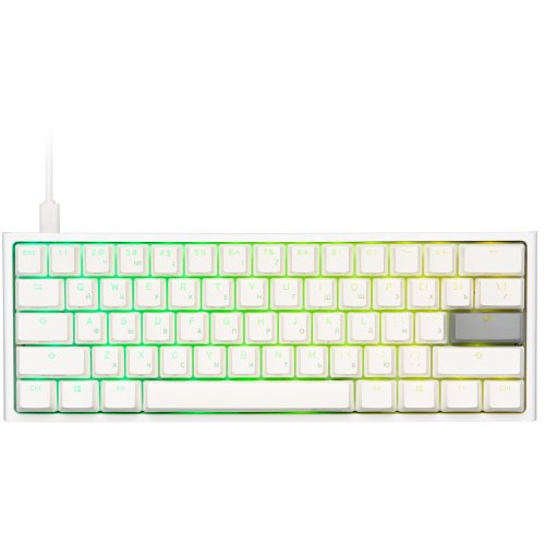 Купити Клавіатура Ducky One 2 Mini RGB Cherry MX Blue (DKON2061ST-CRUPDWWT1) White - ціна в Києві, Львові, Вінниці, Хмельницькому, Франківську, Україні | інтернет-магазин TELEMART.UA фото