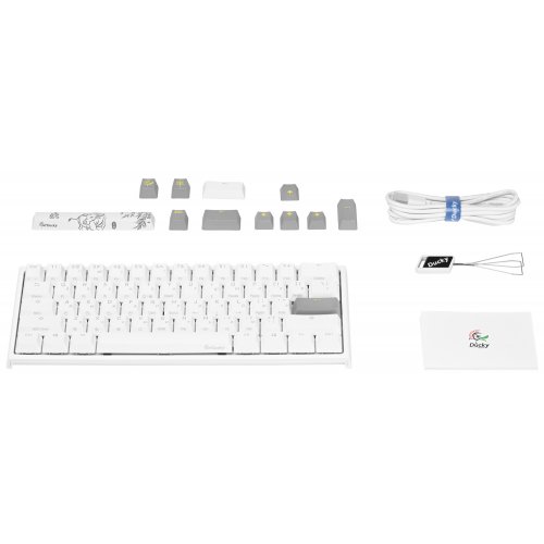 Купити Клавіатура Ducky One 2 Mini RGB Cherry MX Blue (DKON2061ST-CRUPDWWT1) White - ціна в Києві, Львові, Вінниці, Хмельницькому, Франківську, Україні | інтернет-магазин TELEMART.UA фото