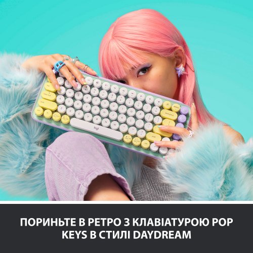 Купить Клавиатура Logitech POP Keys GX Brown (920-010717) Daydream Mint - цена в Харькове, Киеве, Днепре, Одессе
в интернет-магазине Telemart фото