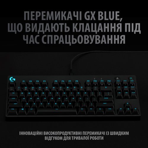 Фото Клавіатура Logitech G PRO RGB GX Blue (920-009392) Black