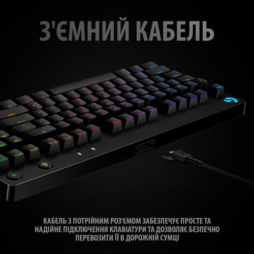Photo Keyboard Logitech G PRO RGB GX Blue (920-009392) Black
