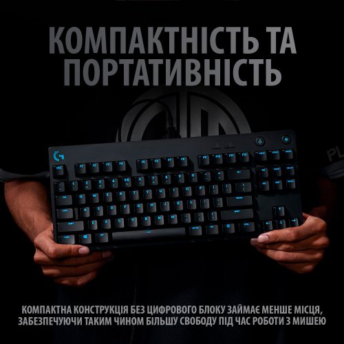 Фото Клавіатура Logitech G PRO RGB GX Blue (920-009392) Black