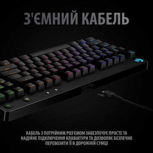 Фото Клавіатура Logitech G PRO RGB GX Blue (920-009392) Black