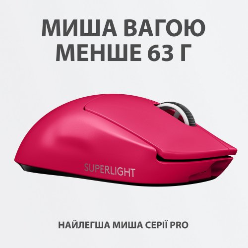 Photo Mouse Logitech G Pro X SUPERLIGHT (910-005956) Magenta