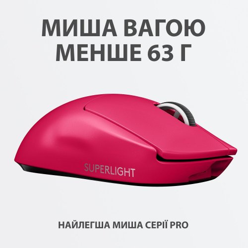 Фото Мышка Logitech G Pro X SUPERLIGHT (910-005956) Magenta