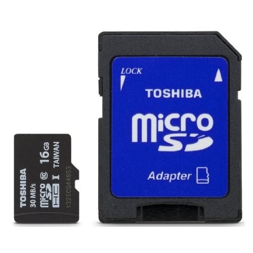 Карта памяти Toshiba microSDHC 16GB Class 10 UHS-I (с адаптером) (SD-C016UHS1(6A) купить в Украине | Telemart фото