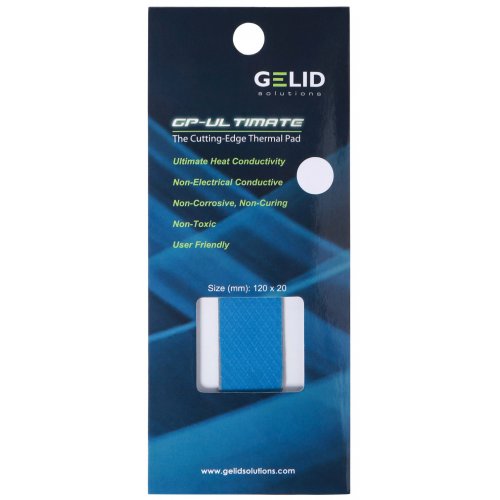 Купить Термопрокладка GELID GP-Ultimate Thermalpad 120 x 20 mm (2 mm) (TP-GP04-R-D) - цена в Харькове, Киеве, Днепре, Одессе
в интернет-магазине Telemart фото