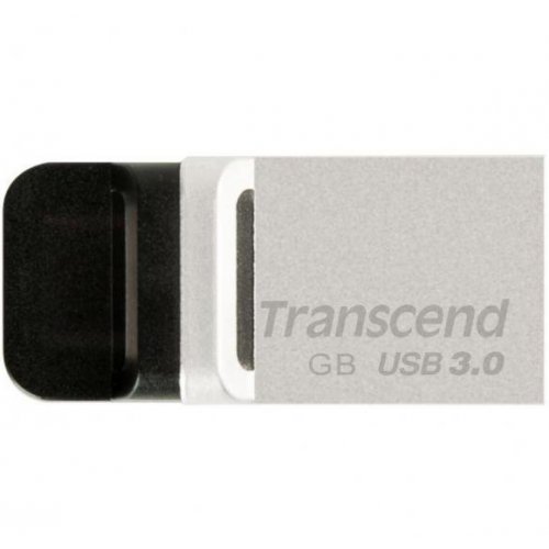 Купить Накопитель Transcend JetFlash 880 USB 3.0/MicroUSB 32GB Metallic (TS32GJF880S) - цена в Харькове, Киеве, Днепре, Одессе
в интернет-магазине Telemart фото