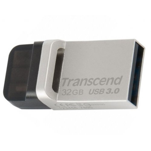 Купить Накопитель Transcend JetFlash 880 USB 3.0/MicroUSB 32GB Metallic (TS32GJF880S) - цена в Харькове, Киеве, Днепре, Одессе
в интернет-магазине Telemart фото