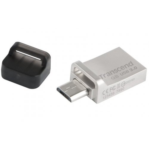 Купить Накопитель Transcend JetFlash 880 USB 3.0/MicroUSB 32GB Metallic (TS32GJF880S) - цена в Харькове, Киеве, Днепре, Одессе
в интернет-магазине Telemart фото