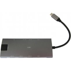 USB-хаб Dynamode USB Type-C to HDMI, Mini DisplayPort/3хUSB3.0/RJ45/USB Type-C/SDXC/MicroSD (DOCK-9-IN-1-TYPEC-HDMI-MINI-DP-USB3.0-RJ45)