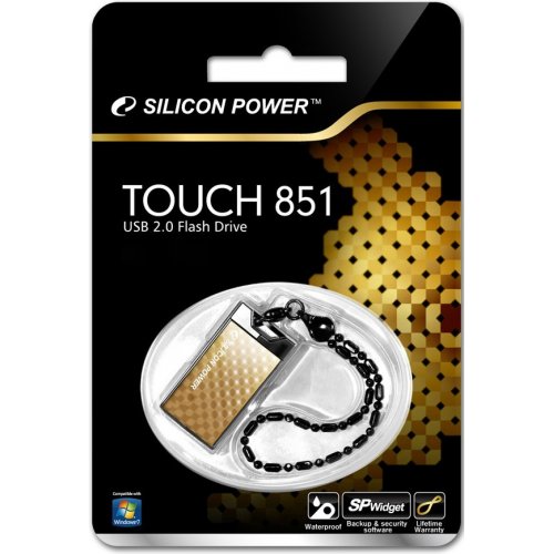 Купити Накопичувач Silicon Power Touch 851 64GB Gold (SP064GBUF2851V1G) - ціна в Києві, Львові, Вінниці, Хмельницькому, Франківську, Україні | інтернет-магазин TELEMART.UA фото