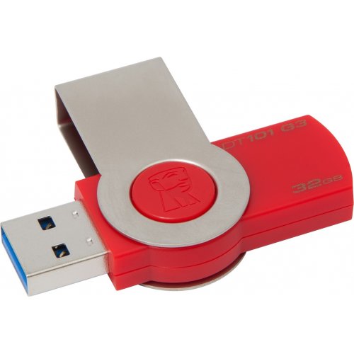 Купити Накопичувач Kingston DataTraveler 101 G3 32GB Red (DT101G3/32GB) - ціна в Києві, Львові, Вінниці, Хмельницькому, Франківську, Україні | інтернет-магазин TELEMART.UA фото