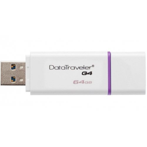 Купить Накопитель Kingston DataTraveler G4 USB 3.0 64GB Purple (DTIG4/64GB) - цена в Харькове, Киеве, Днепре, Одессе
в интернет-магазине Telemart фото