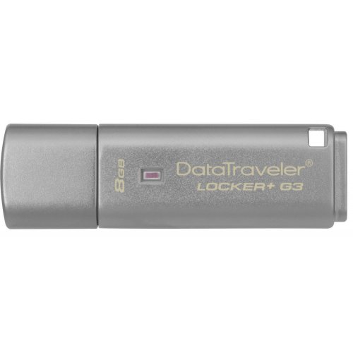 Купить Накопитель Kingston DataTraveler Locker+G3 USB 3.0 8GB Grey (DTLPG3/8GB) - цена в Харькове, Киеве, Днепре, Одессе
в интернет-магазине Telemart фото