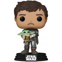 Колекційна статуетка Funko Pop! Bobble Star Wars Mandalorian Mandalorian with Grogu (FUN25491302)
