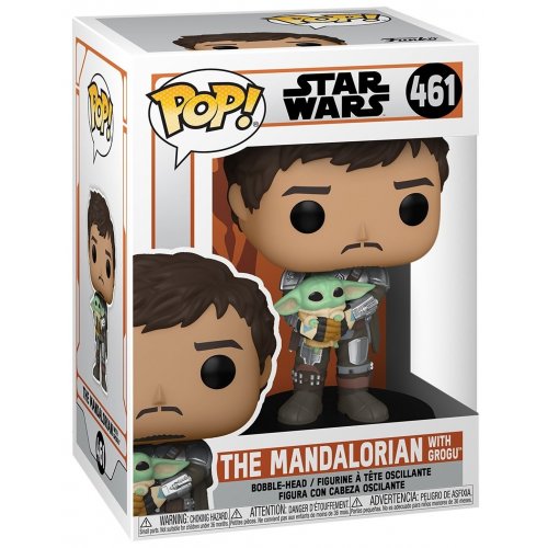 Колекційна статуетка Funko Pop! Bobble Star Wars Mandalorian Mandalorian with Grogu (FUN25491302) купити в Україні | Telemart фото