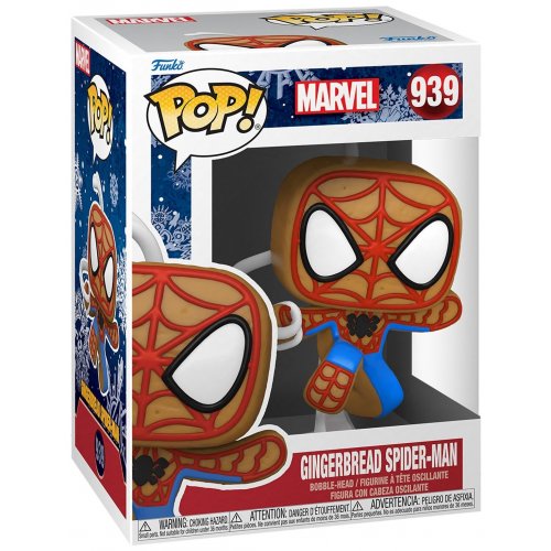 Колекційна статуетка Funko Pop! Bobble Marvel Holiday Gingerbread Spider-Man (FUN25491635) купити в Україні | Telemart фото