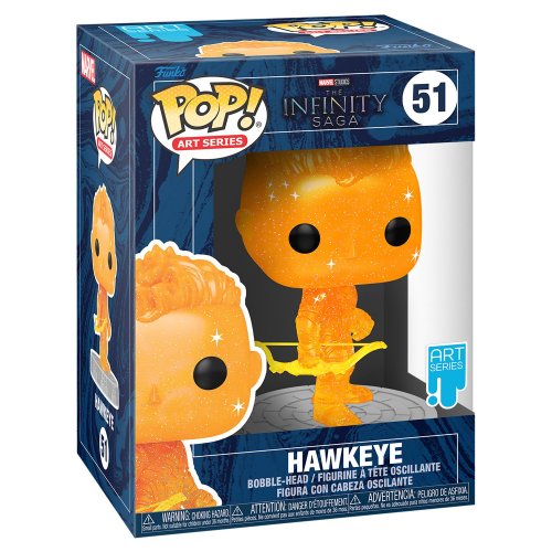 Колекційна статуетка Funko Pop! Art Series Bobble Marvel Infinity Saga Hawkeye Orange w/Case (FUN25491659) купити в Україні | Telemart фото