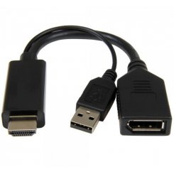 Адаптер Cablexpert HDMI - DisplayPort 0.1m 4K (A-HDMIM-DPF-01) Black