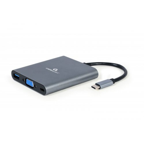 Купити USB-хаб Cablexpert USB Type-C 6 in 1 (A-CM-COMBO6-01) Grey - ціна в Києві, Львові, Вінниці, Хмельницькому, Франківську, Україні | інтернет-магазин TELEMART.UA фото