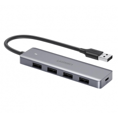 Фото USB-хаб UGreen USB 3.0 4 ports Ultra Slim CM219 0.15m (50985) Grey