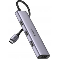 USB-хаб UGreen USB 2.0 4 ports CM473 1m (20841) Grey
