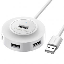 USB-хаб UGreen USB 2.0 4 ports CR106 1m (20270) White