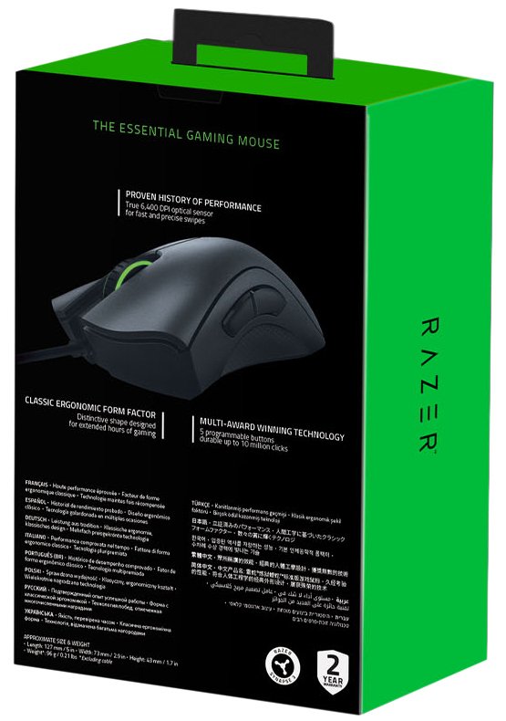 Мышка Razer DeathAdder Essential 2021 (RZ01-03850100-R3M1) Black: обзор ...