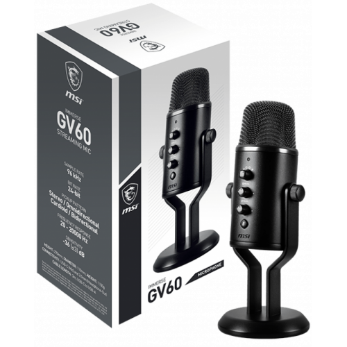 Купить Микрофон MSI IMMERSE GV60 STREAMING MIC (OS3-XXXX002-000) Black - цена в Харькове, Киеве, Днепре, Одессе
в интернет-магазине Telemart фото