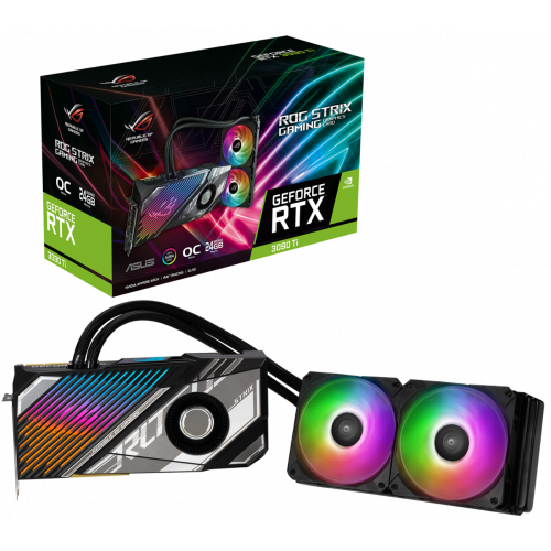 Продать Видеокарта Asus ROG Strix LC GeForce RTX 3090 Ti OC 24576MB (Rog-Strix-LC-RTX3090Ti-O24G-Gaming) по Trade-In интернет-магазине Телемарт - Киев, Днепр, Украина фото