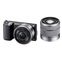 Цифровые фотоаппараты Sony Alpha NEX-5ND 16mm + 18-55mm Kit Black
